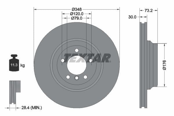 Bmw E92 Fren Diski Ön 330 / 335 348 mm TEXTAR