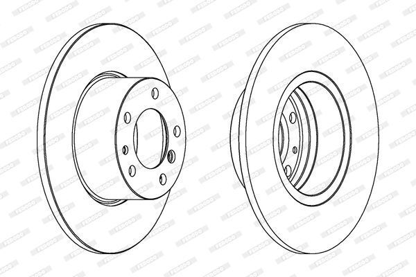 Bmw 5 Serisi E34 Kasa Ön Fren Diski Düz Tip 302 mm Çap 1991-1995 FERODO