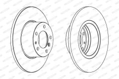 Bmw 5 Serisi E34 Kasa Ön Fren Diski Düz Tip 302 mm Çap 1991-1995 FERODO